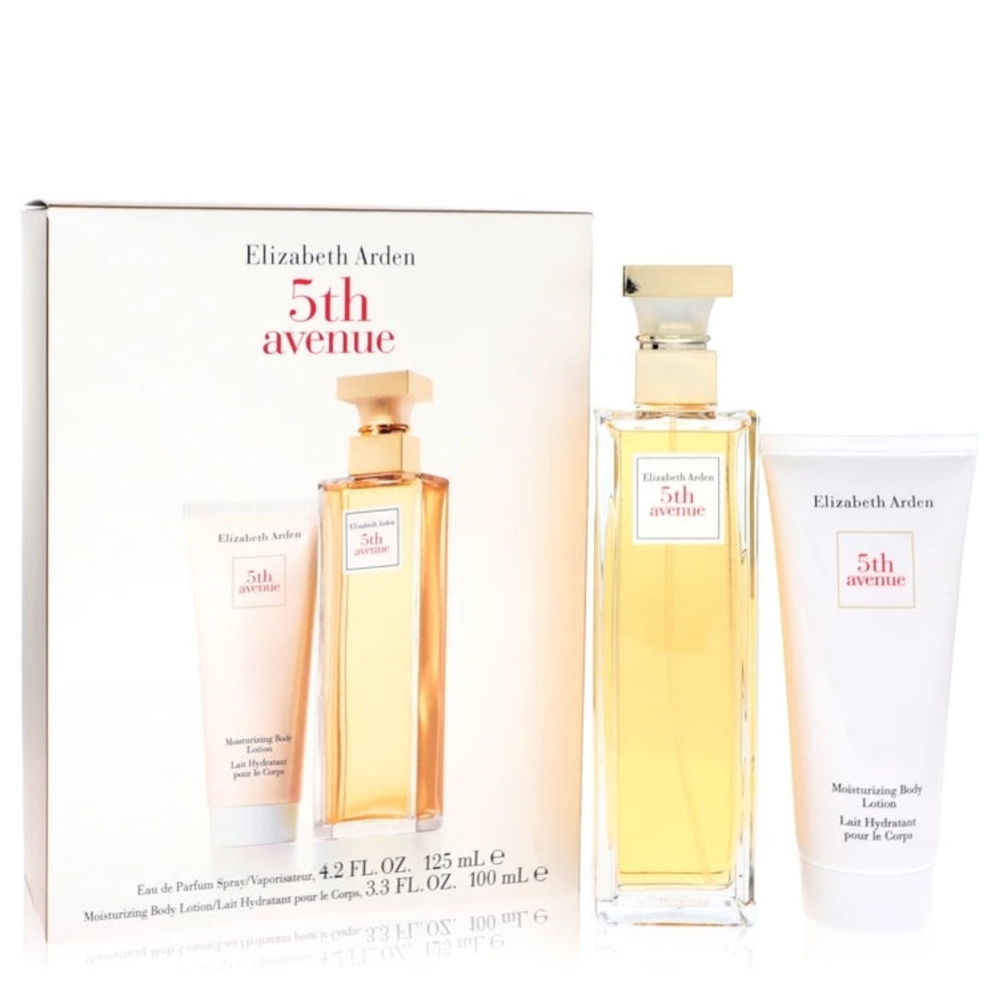 5th Avenue by Elizabeth Arden Gift Set - 4.2 oz EDP Spray + 3.3 oz Body Lotion for Women