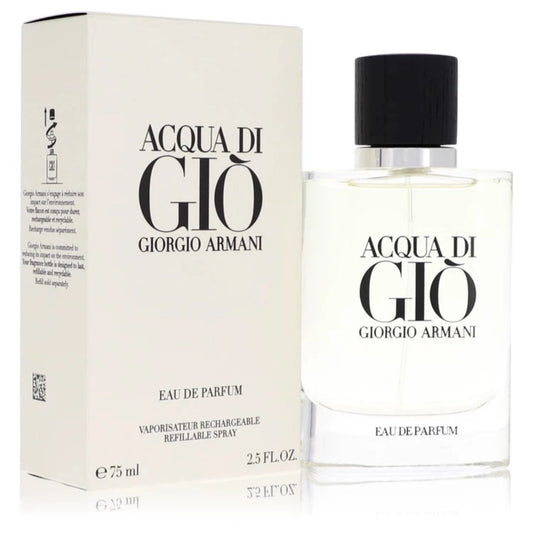 Acqua Di Gio Eau De Parfum Refillable Spray By Giorgio Armani  2.5 oz for men