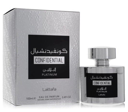 Lattafa Confidential Platinum Eau De Parfum Spray By Lattafa, unisex