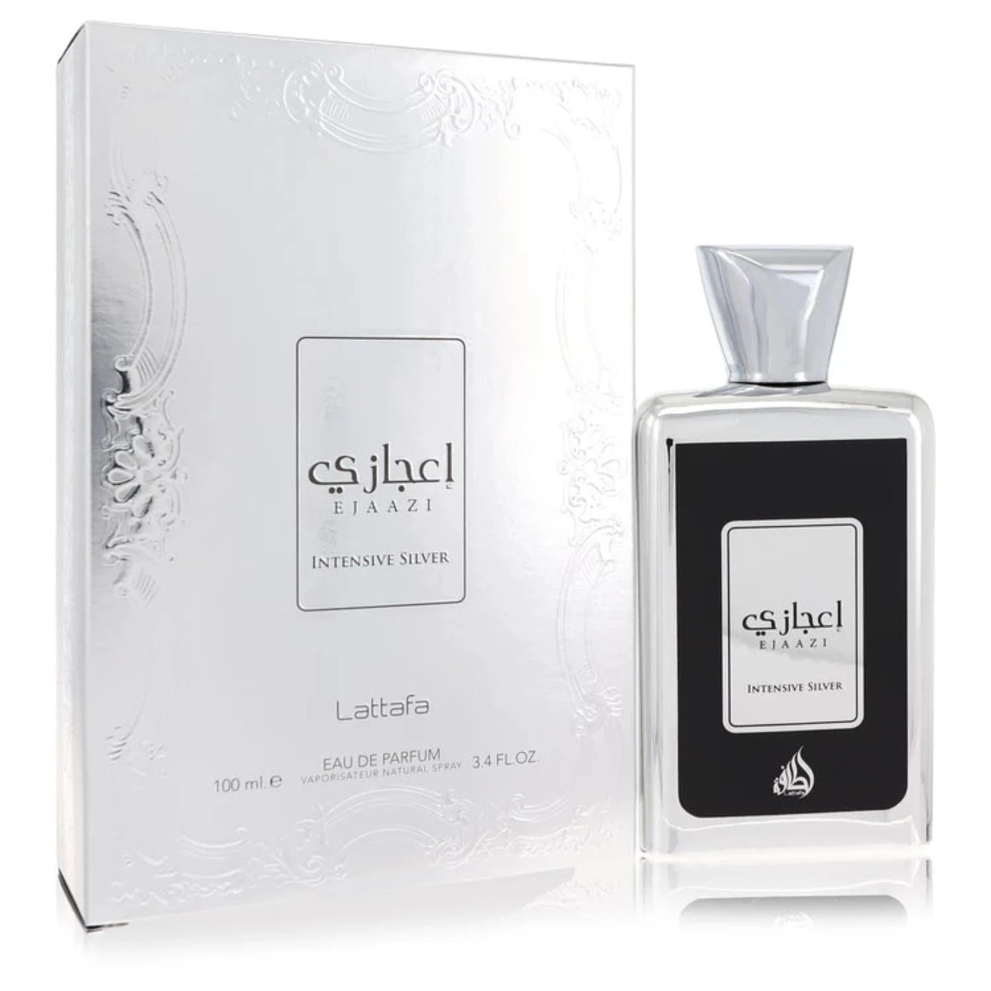 Lattafa Ejaazi Intensive Silver Eau De Parfum Spray By Lattafa, unisex